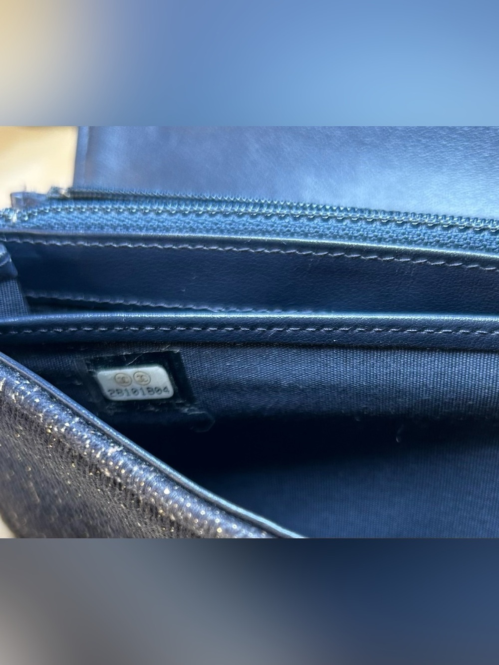 CHANEL Deauville Navy Long Wallet - Picture 11 of 13